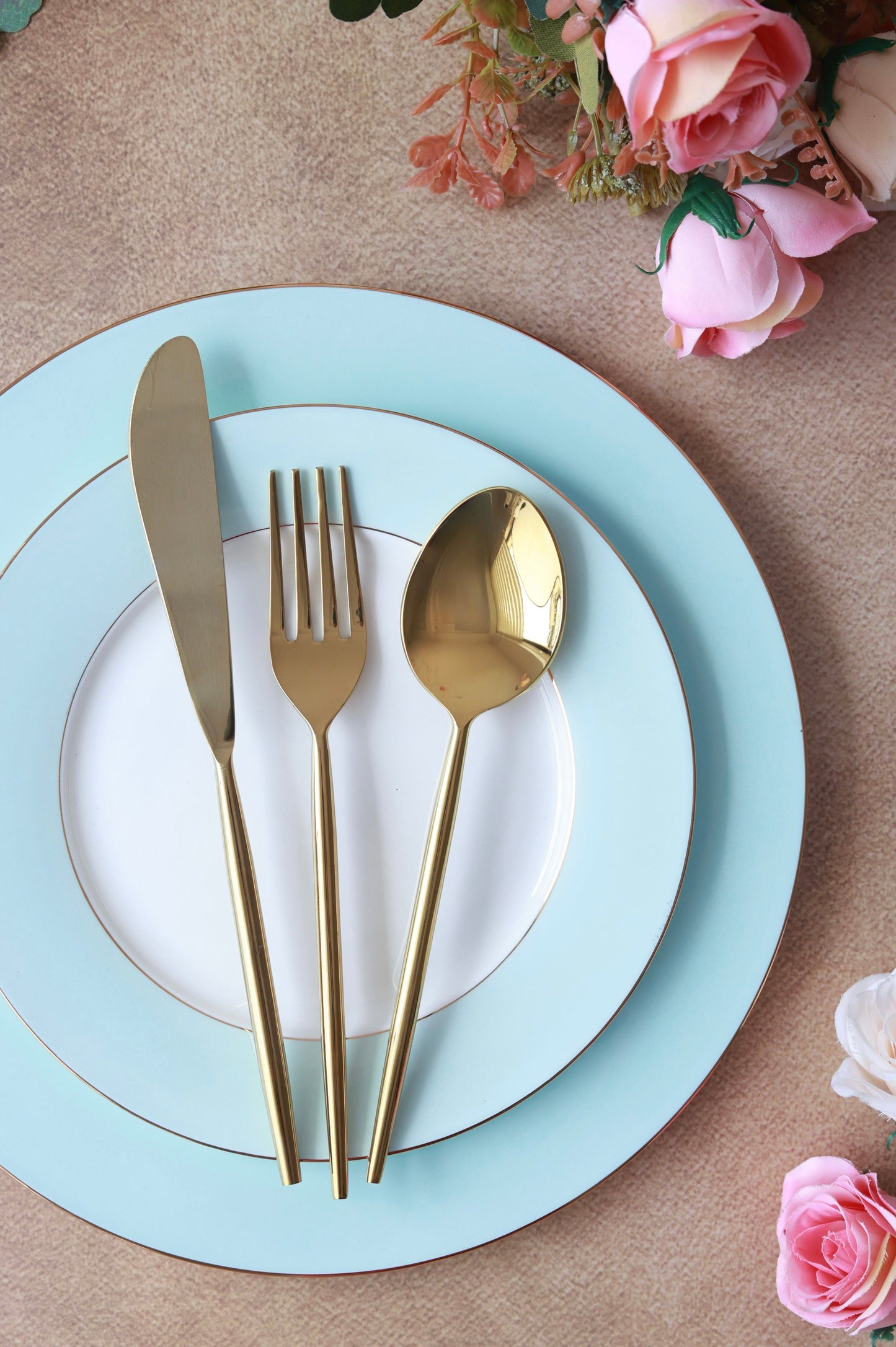 Round Knife (Shine Gold Finish, Set of 6) - Vigneto