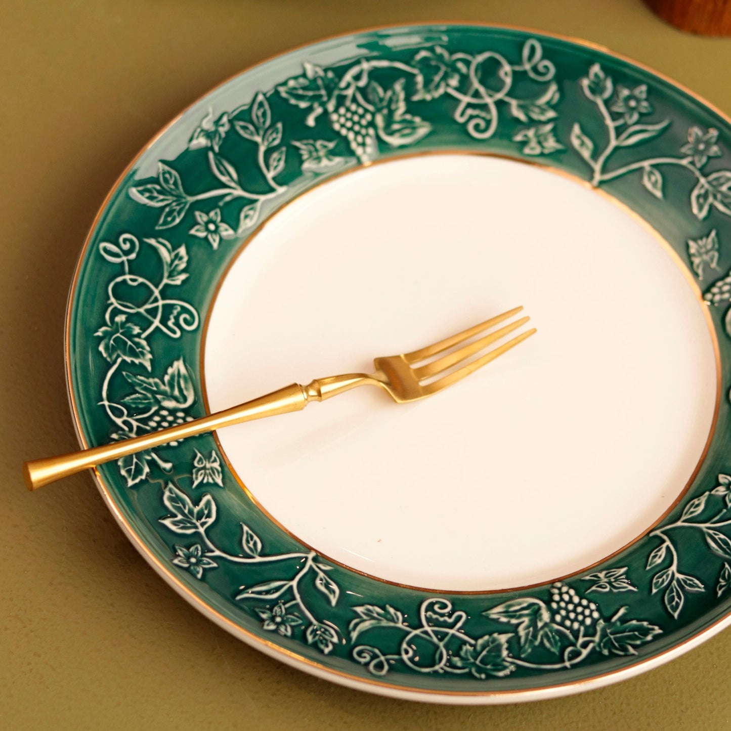 Grecian Small Fork (Matt Gold Finish, Set of 6) - Vigneto