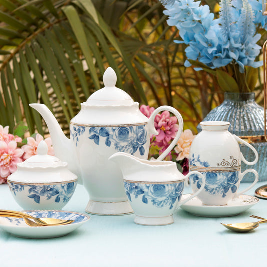 Azure Gold 15 Pcs Tea Set - Vigneto