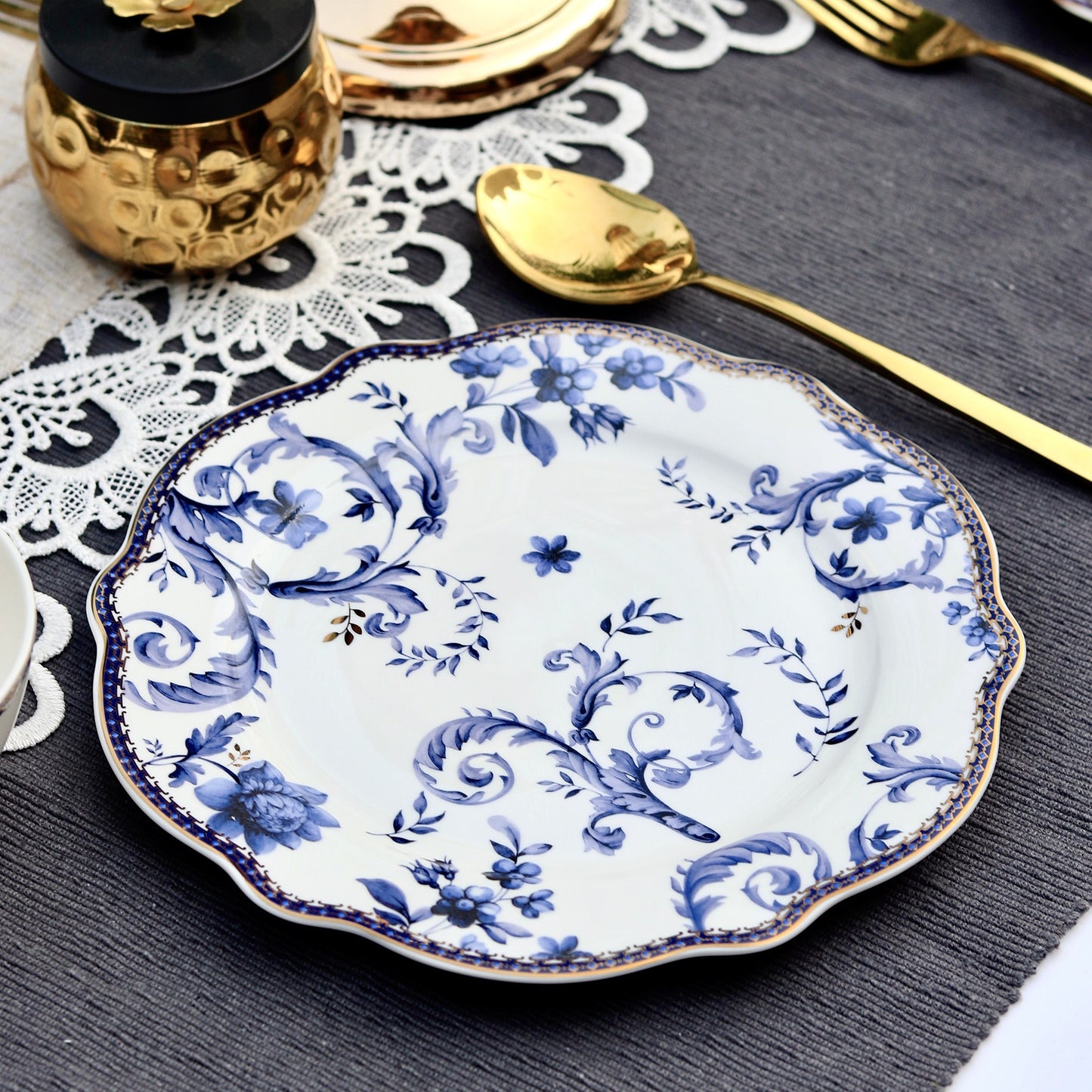 Midnight Blue 8" Quarter Plates (Set of 6)