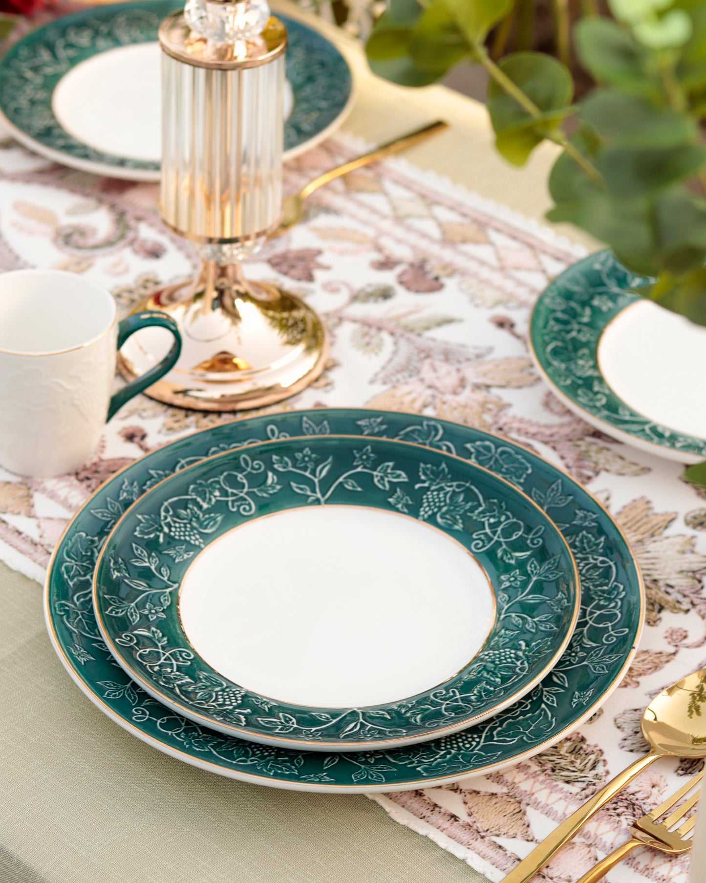 Emerald Green 33 Pcs Dinner Set - Vigneto