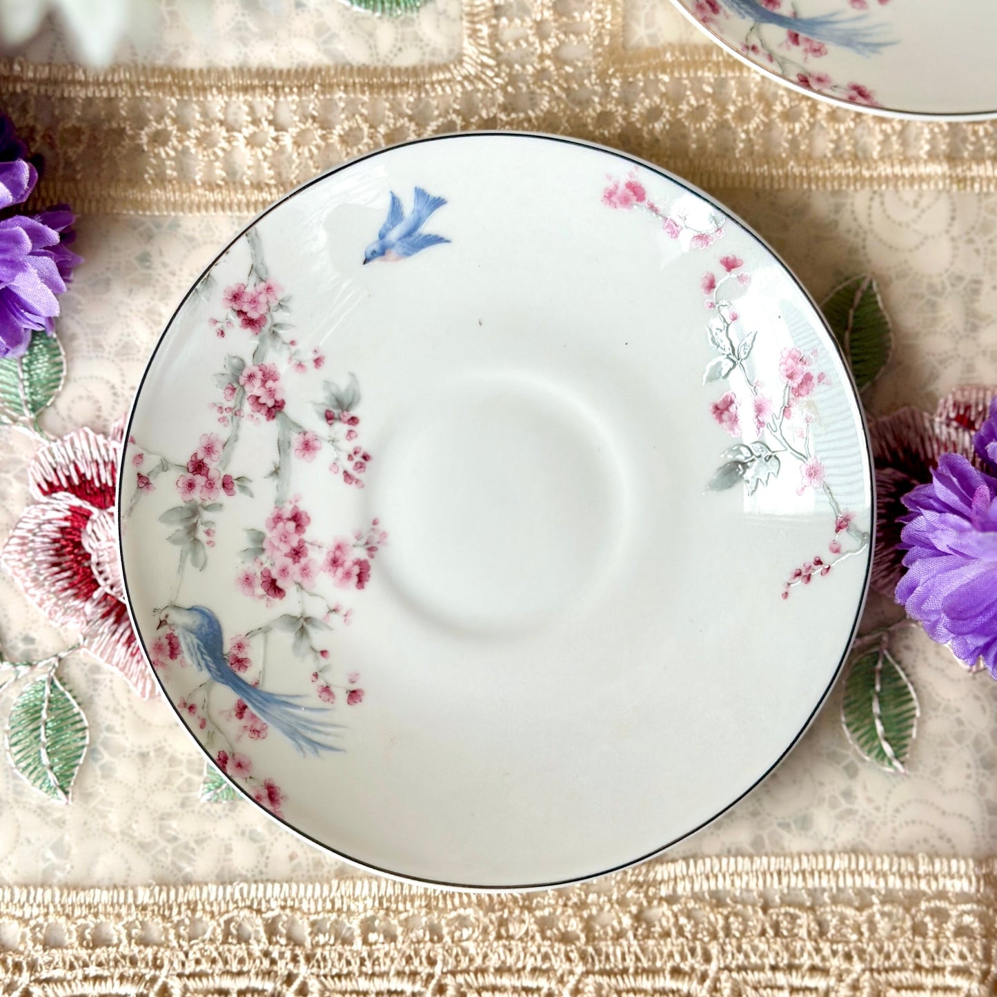 Orchid Bliss Cup and Saucer Set (6 Cups and 6 Saucers) - Vigneto