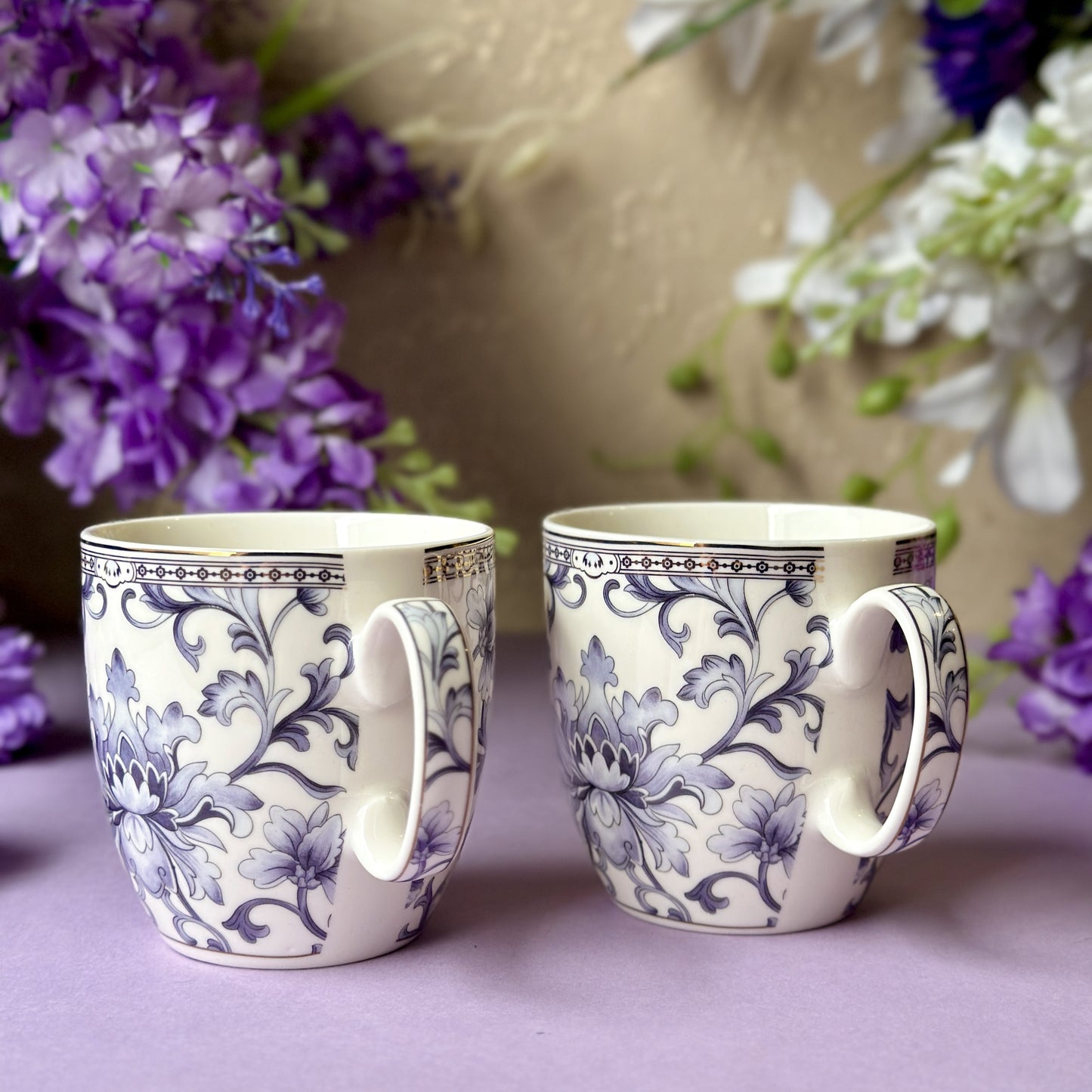 Royal Blue Mug Set (Capacity 170 ML, Set of 6) - Vigneto