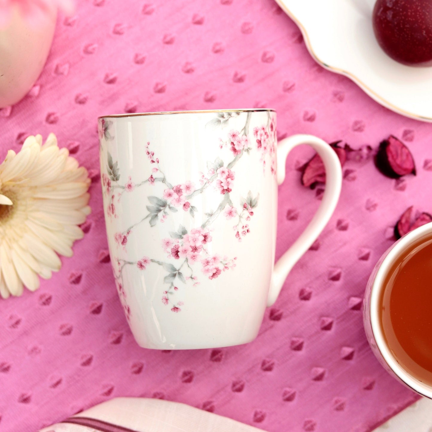 Orchid Bliss Coffee Mugs (Set of 2, 300 ML) - Vigneto