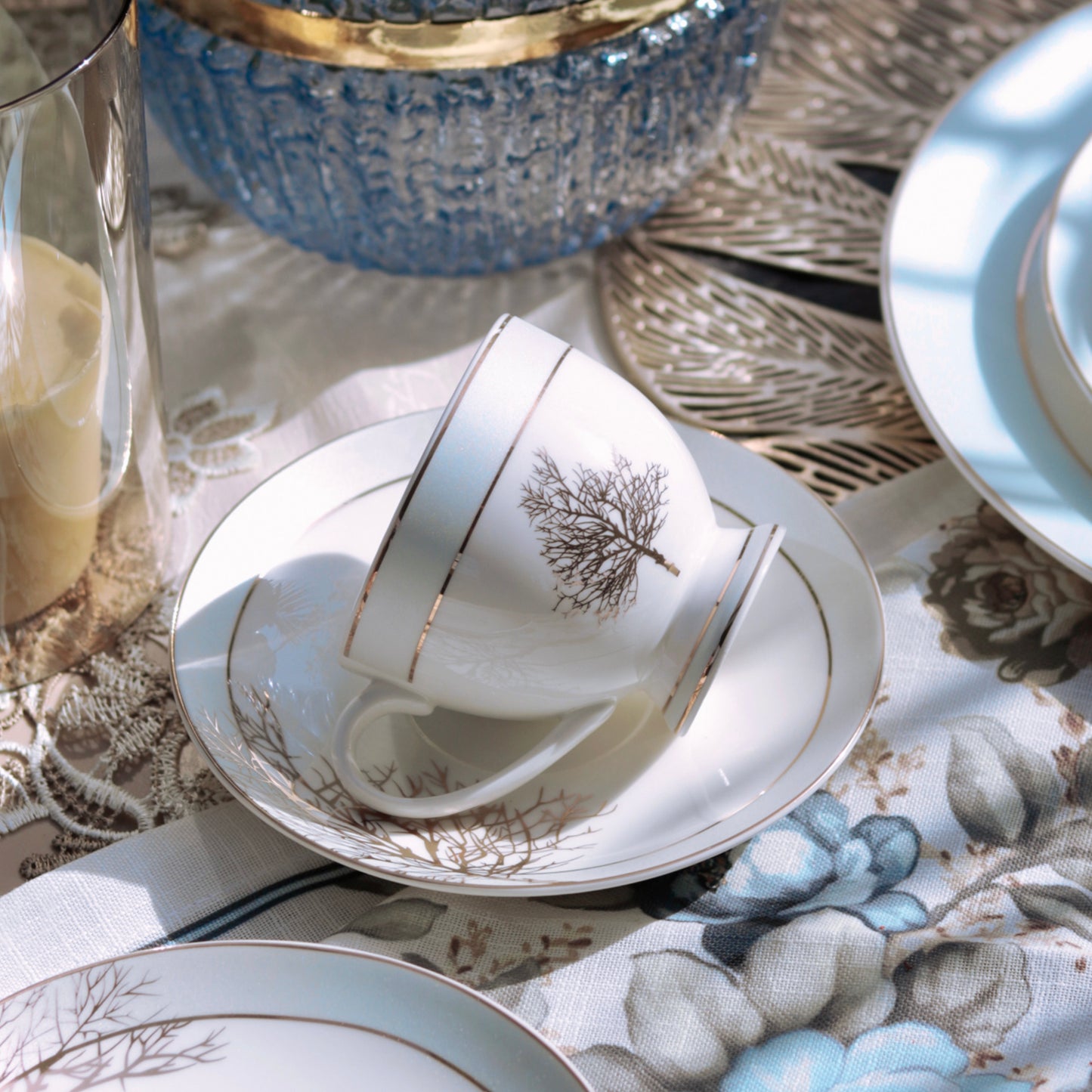 Celestial Blue 15 Pcs Tea Set - Vigneto