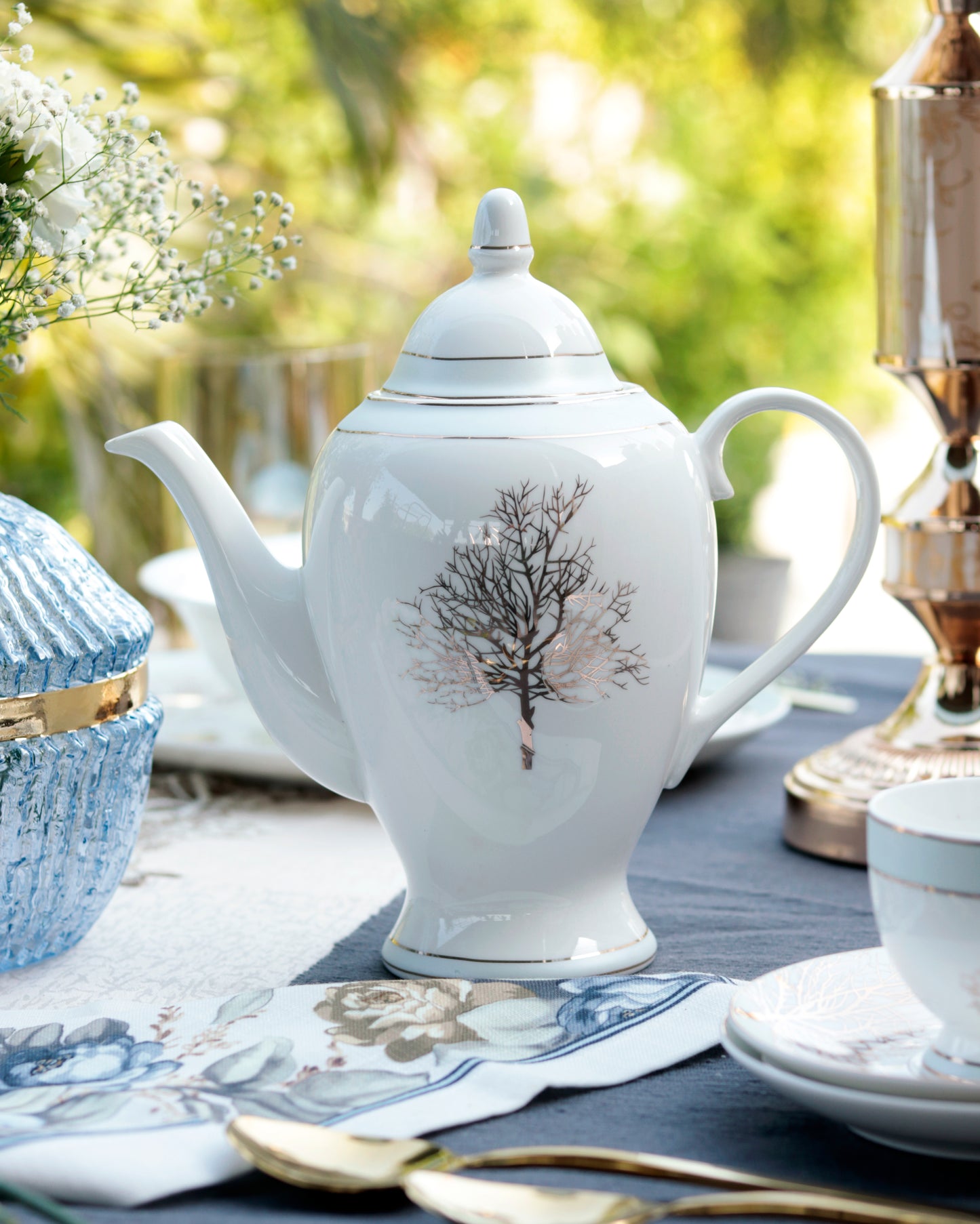 Celestial Blue 15 Pcs Tea Set - Vigneto