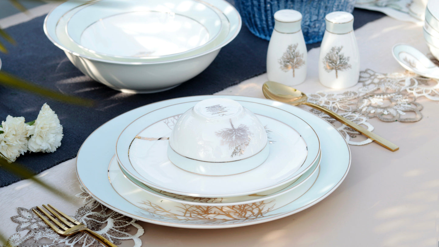 Celestial Blue 36 Pcs Dinner Set - Vigneto