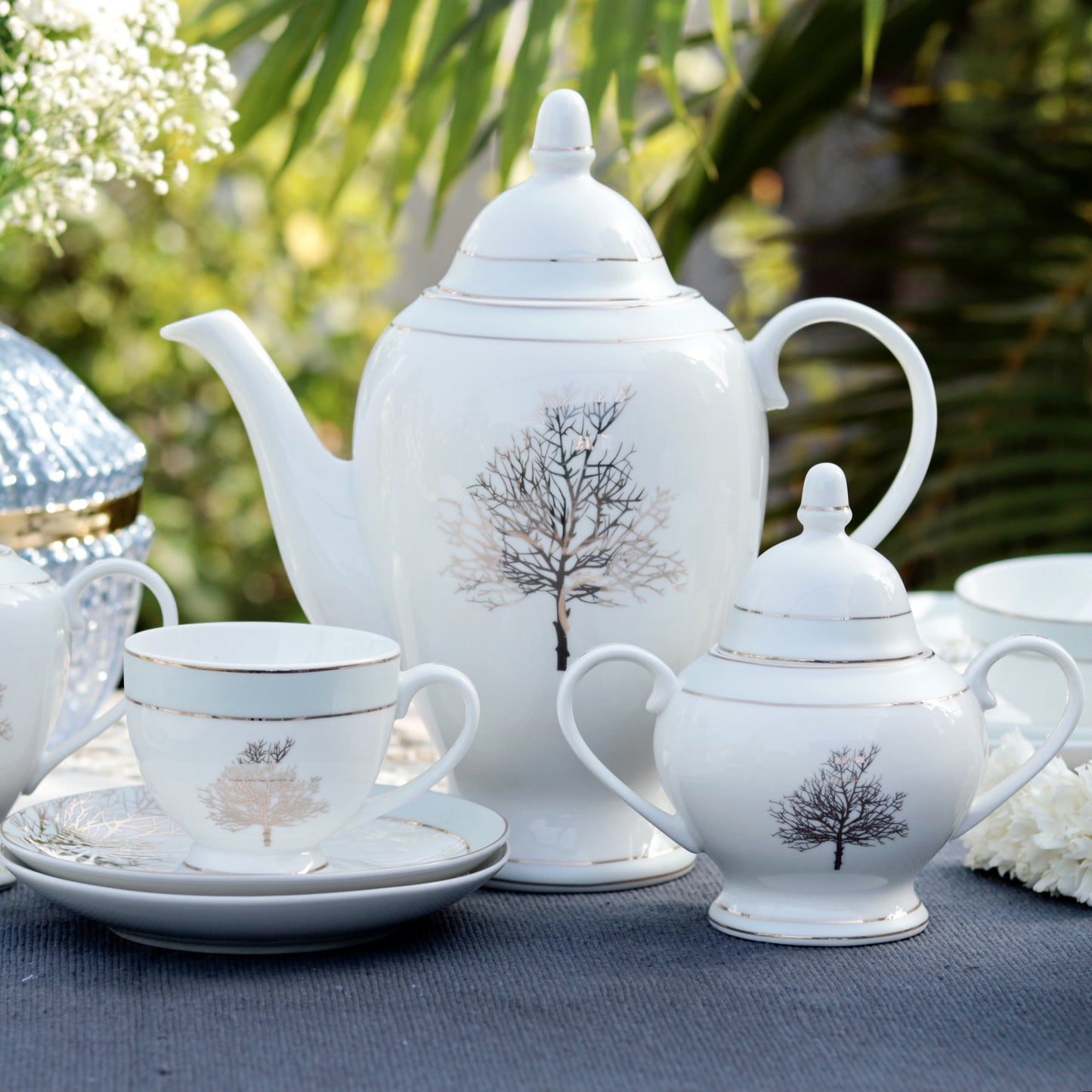 Celestial Blue 15 Pcs Tea Set - Vigneto