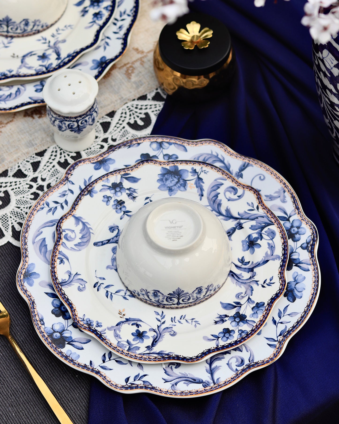 Midnight Blue 51 Pcs Dinner Set - Vigneto