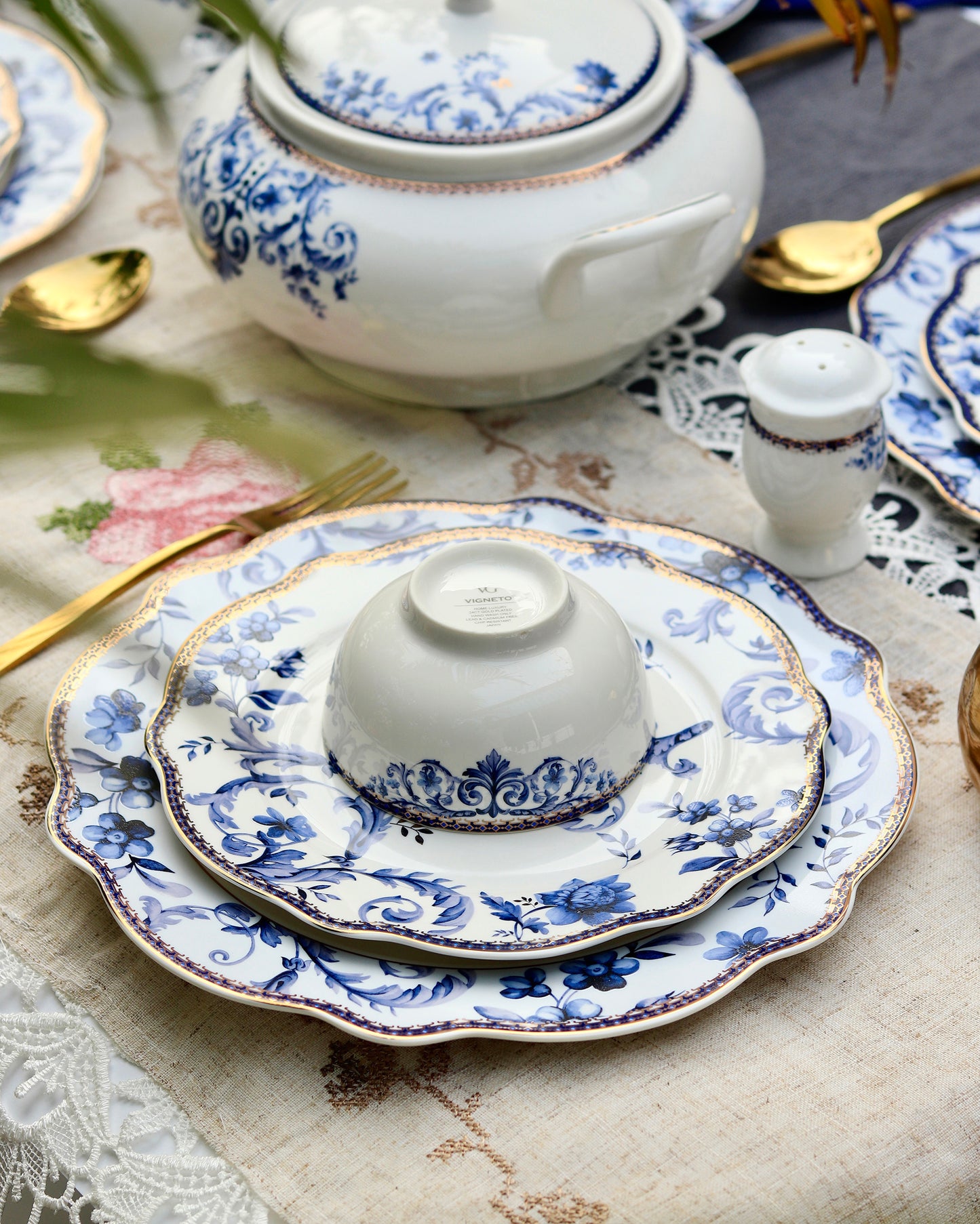 Midnight Blue 51 Pcs Dinner Set - Vigneto