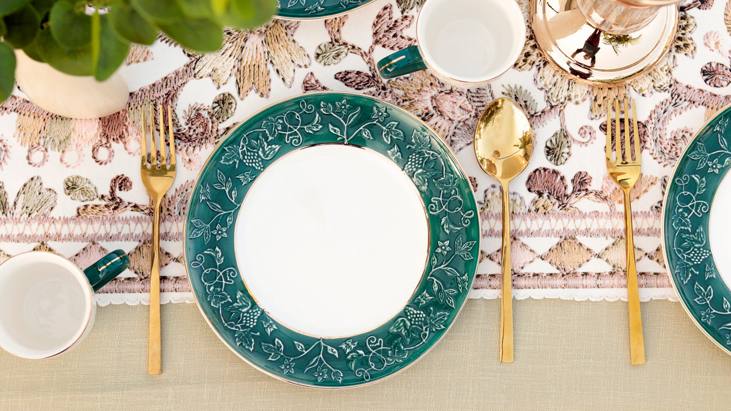 Emerald Green 33 Pcs Dinner Set - Vigneto