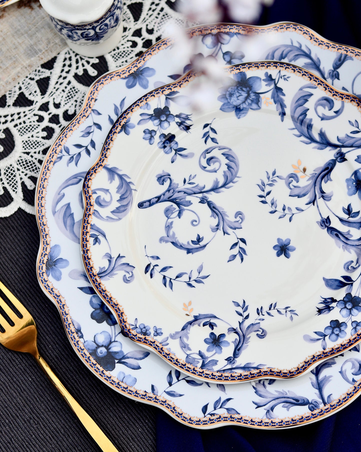 Midnight Blue 8" Quarter Plates (Set of 6)