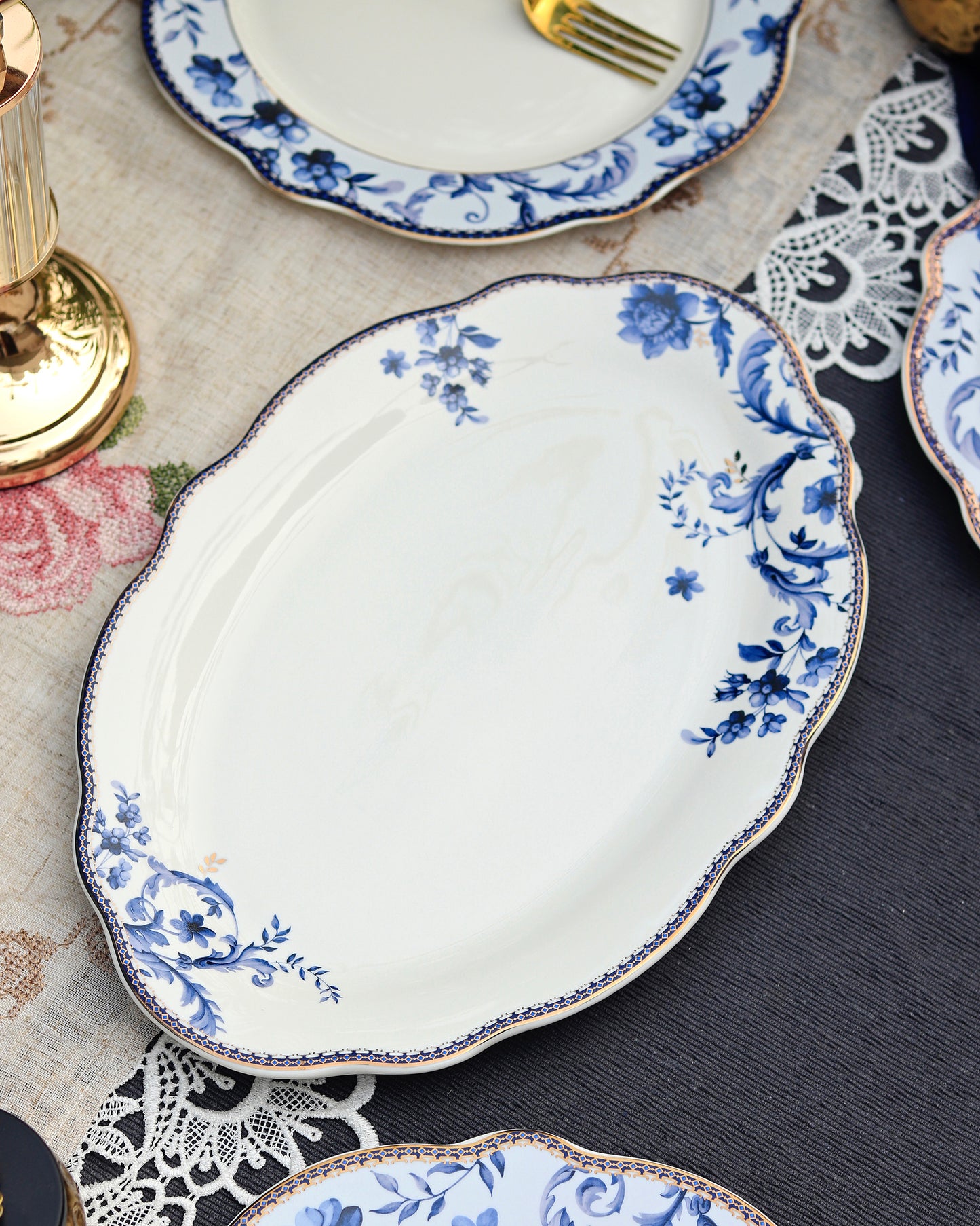Midnight Blue 51 Pcs Dinner Set - Vigneto