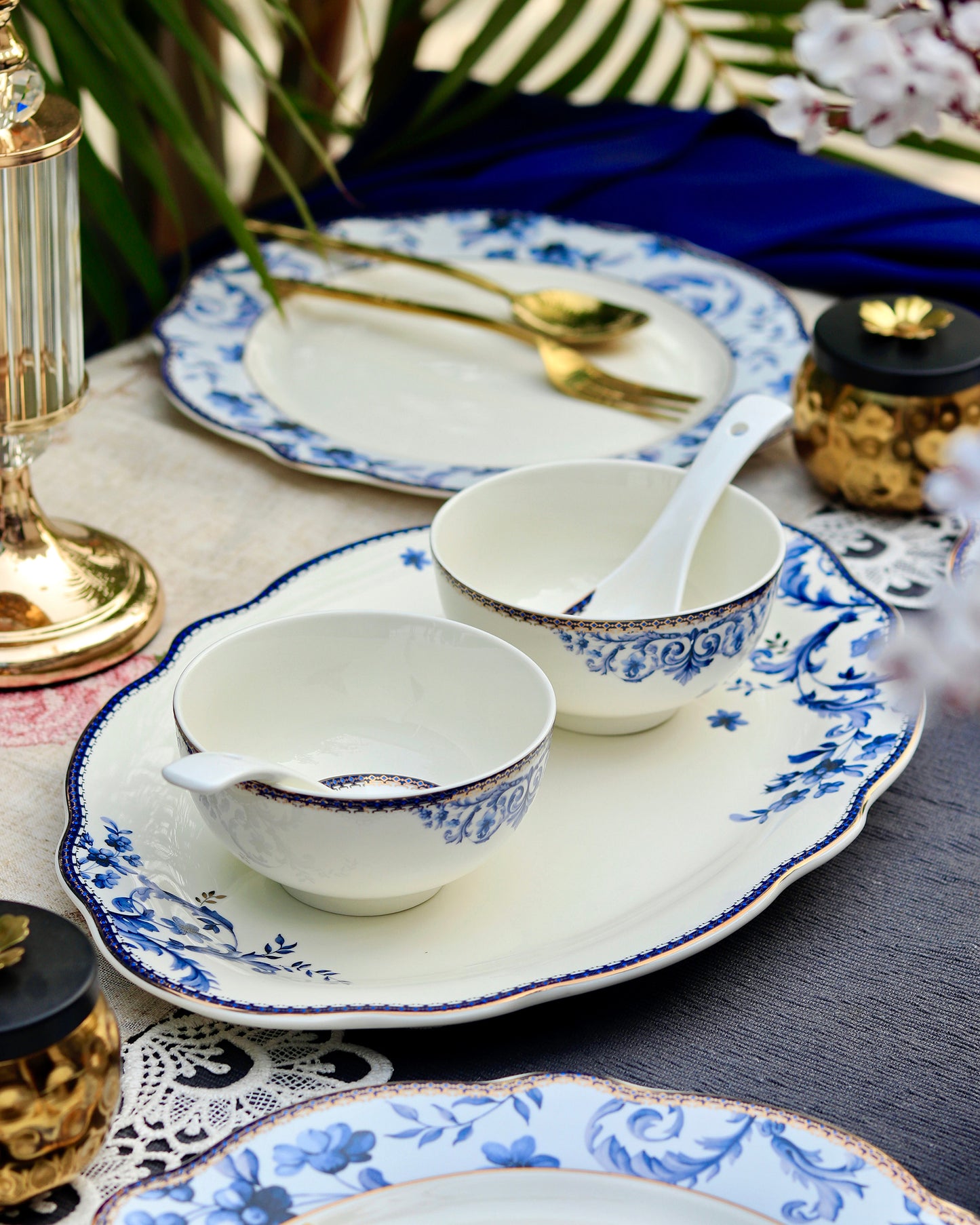 Midnight Blue 51 Pcs Dinner Set - Vigneto