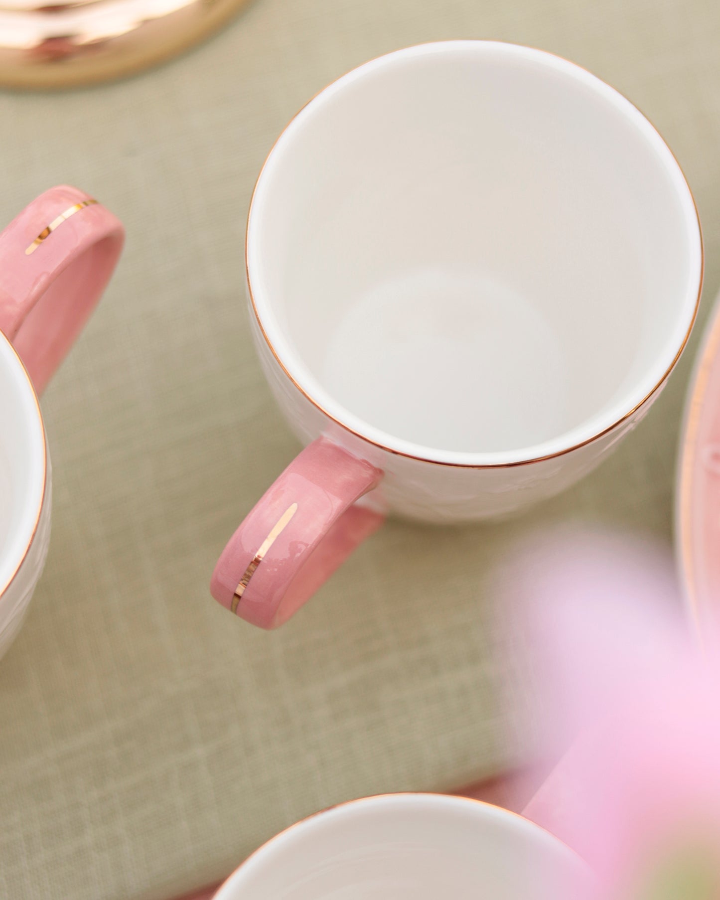 Pink Sapphire Mug Set (Capacity 170 ML, Set of 6) - Vigneto