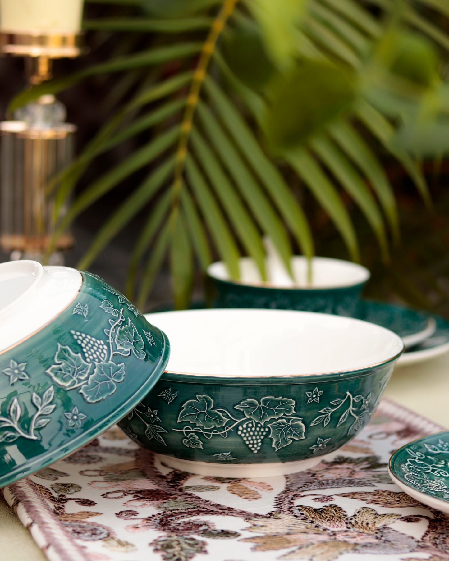 Emerald Green 33 Pcs Dinner Set - Vigneto