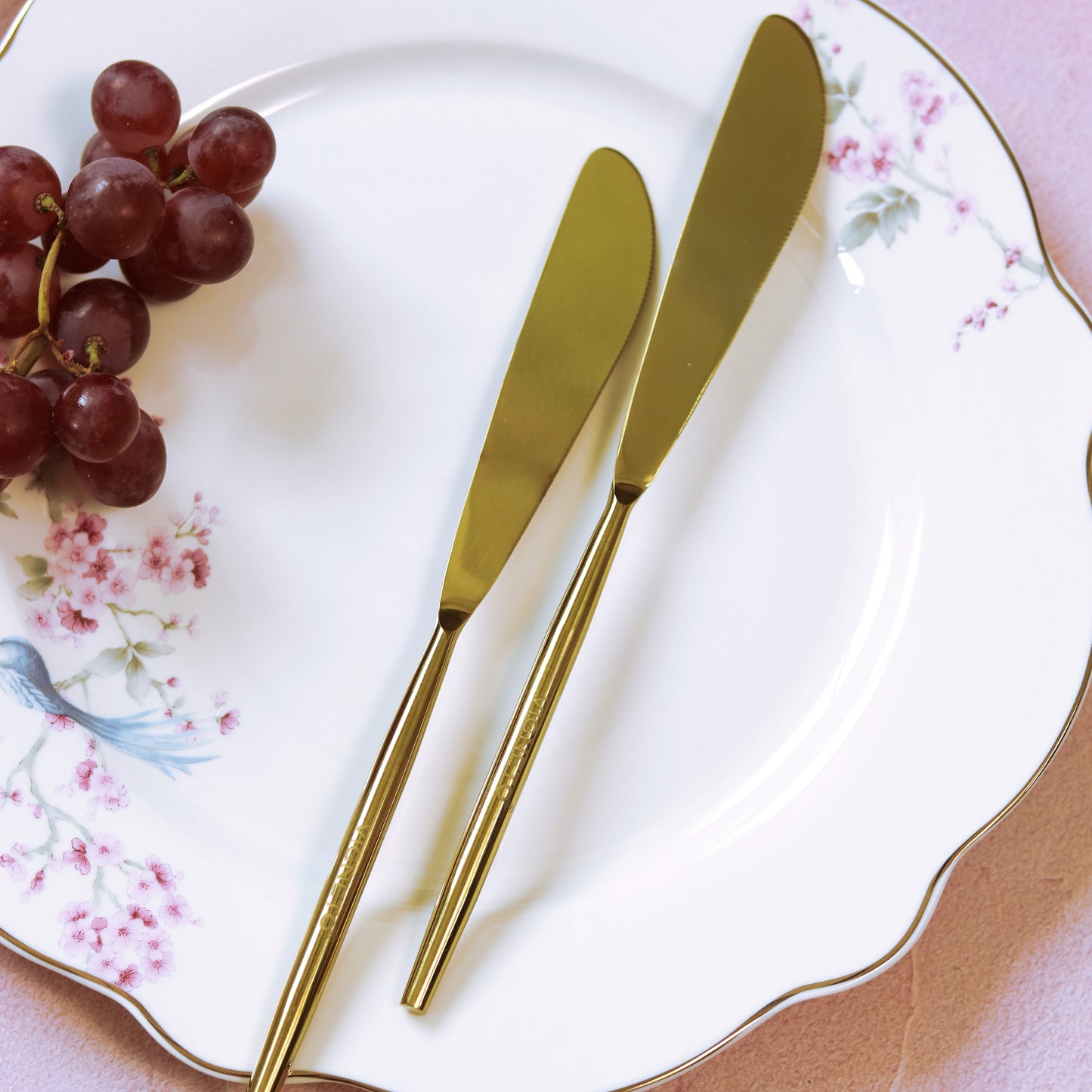 Round Knife (Shine Gold Finish, Set of 6) - Vigneto