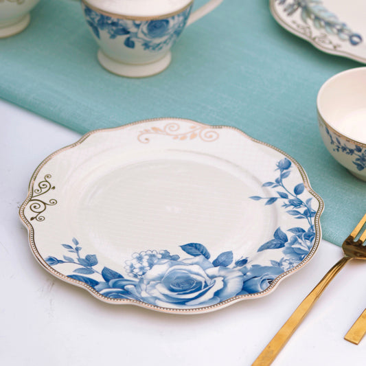 Azure Gold 8" Quarter Plates (Set of 6) - Vigneto