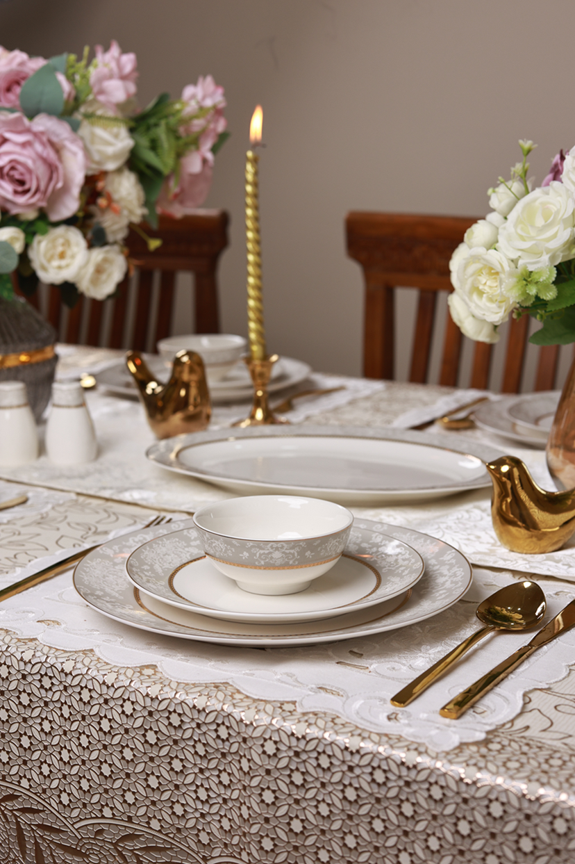 Fleur in Grey 52 Pcs Dinner Set