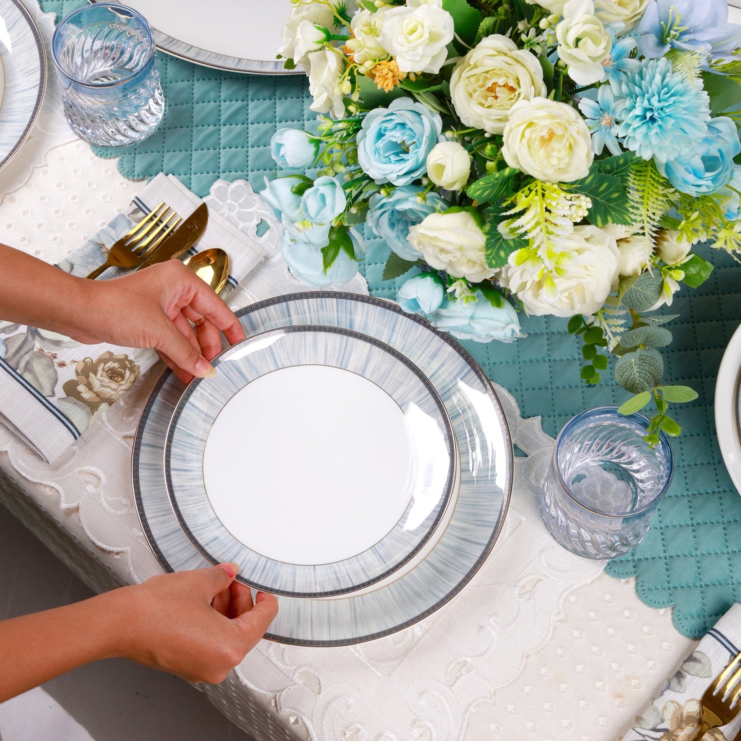 Royal Cascade 51 Pcs Dinner Set