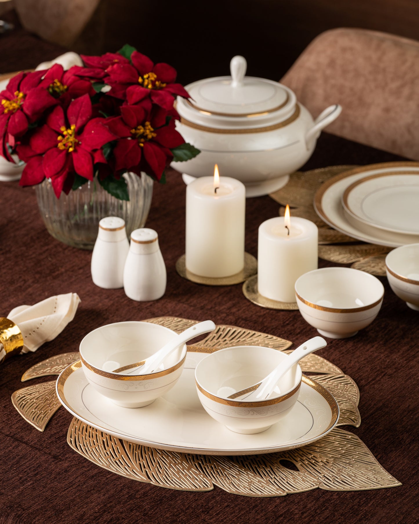 Imperial Gold 51 Pcs Dinner Set - Vigneto