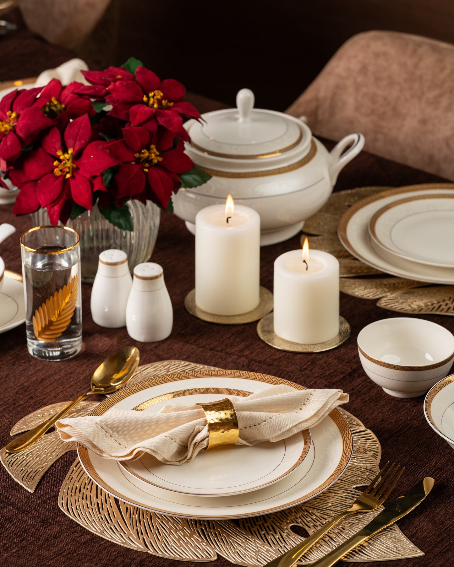 Imperial Gold 51 Pcs Dinner Set - Vigneto