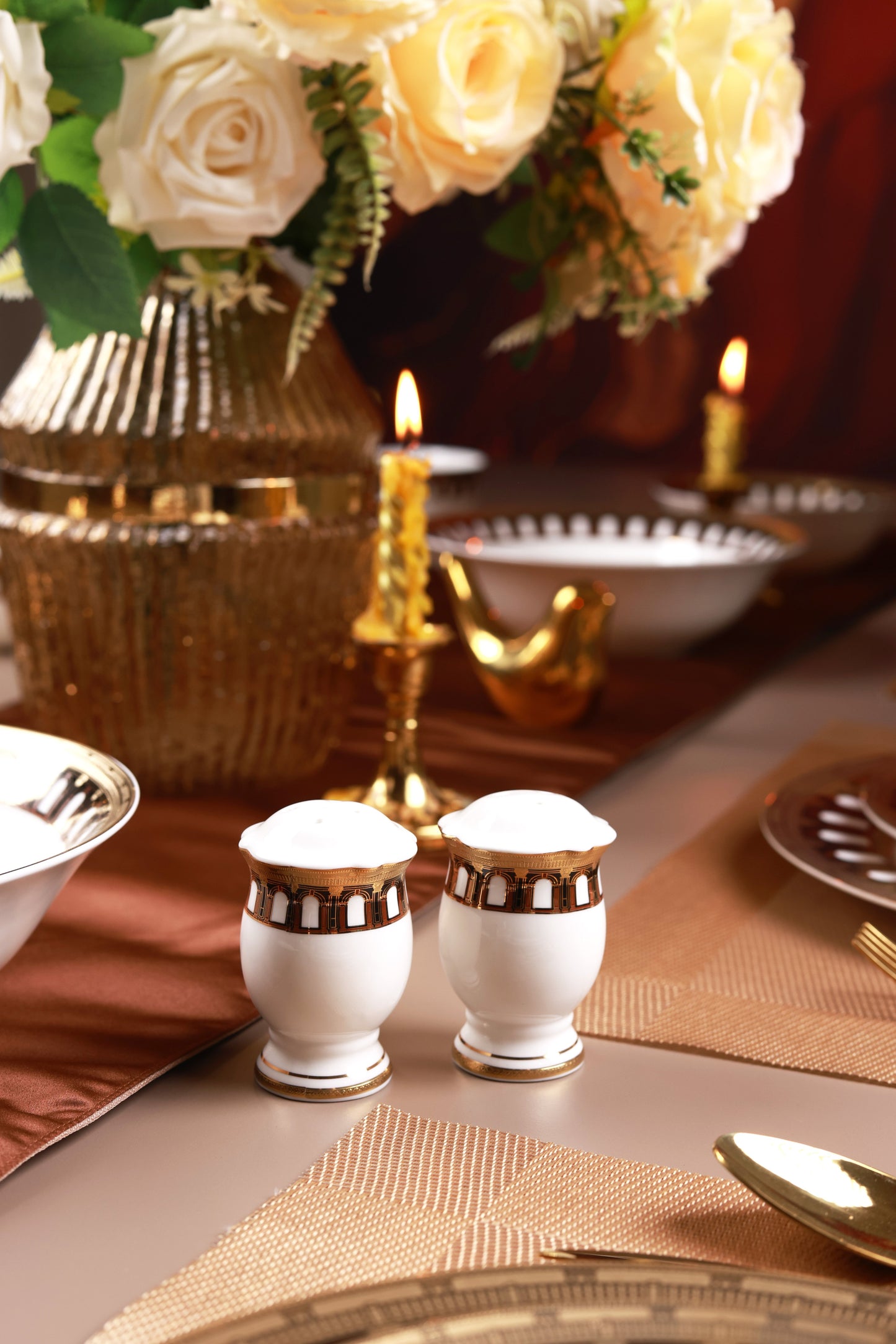 Colosseum Gold 36 Pcs Dinner Set (Palace Collection, 24K Embossed Gold)