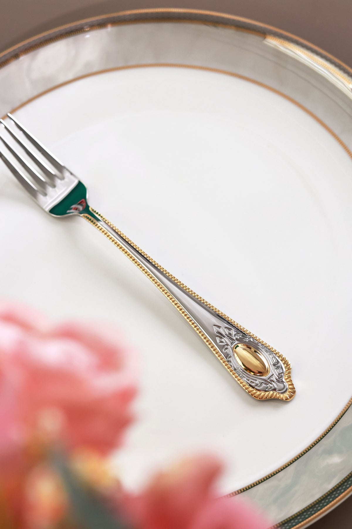 Empress Gold 6 Pcs Dinner Forks (Palace Collection, 24K Gold Plated)