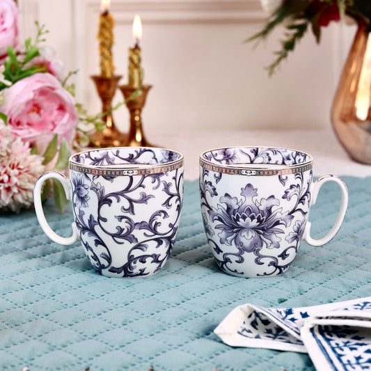 Royal Blue Mug Set (Capacity 200 ML, Set of 6) - Vigneto
