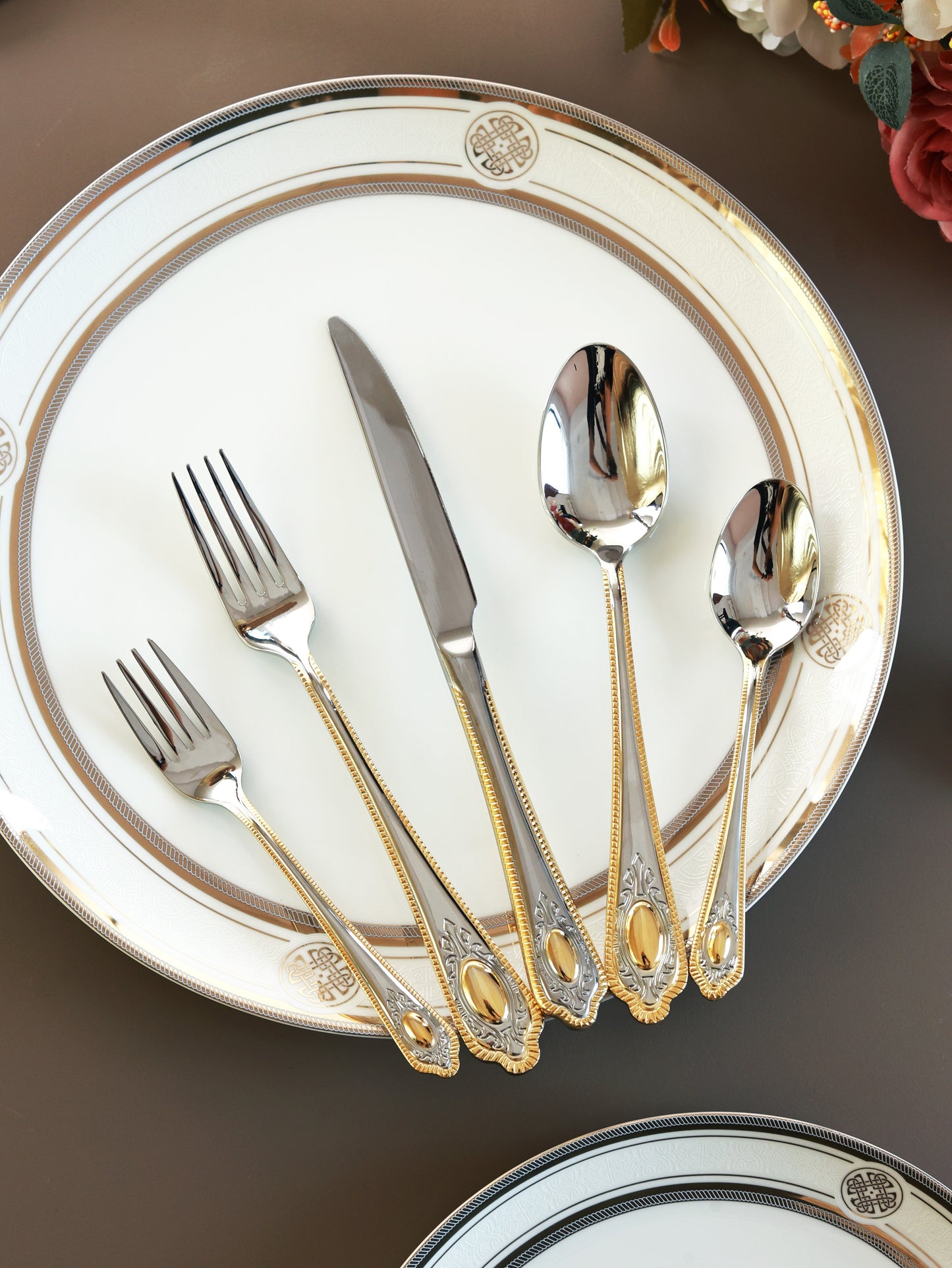 Empress Gold 65 Pcs Cutlery Set (Palace Collection, 24K Gold Plated)