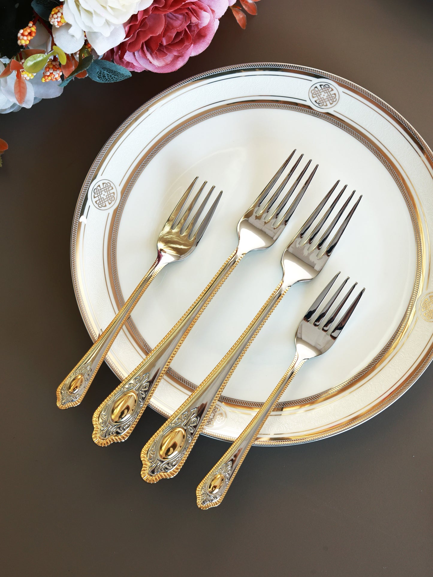 Empress Gold 65 Pcs Cutlery Set (Palace Collection, 24K Gold Plated)