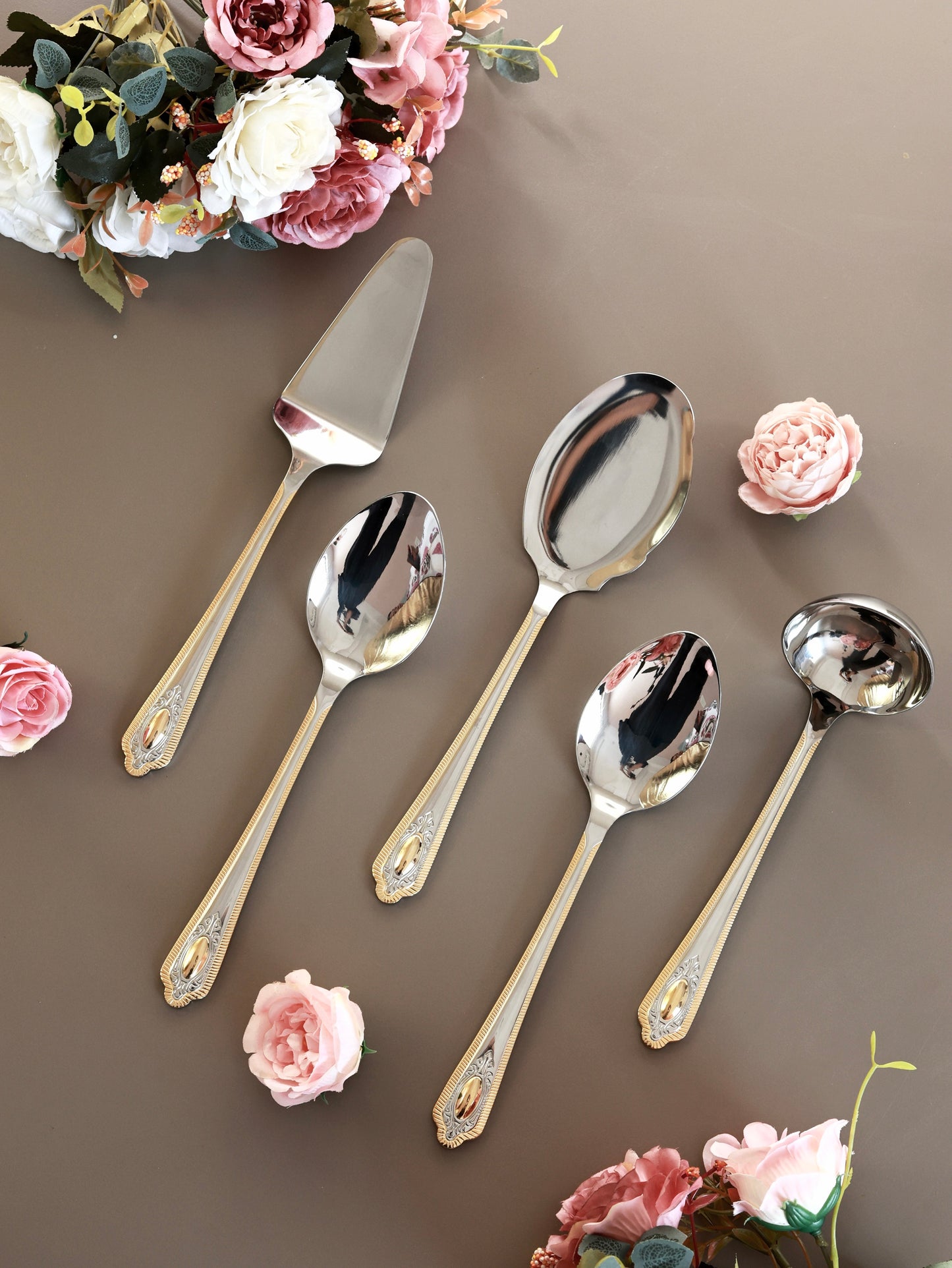 Empress Gold 65 Pcs Cutlery Set (Palace Collection, 24K Gold Plated)