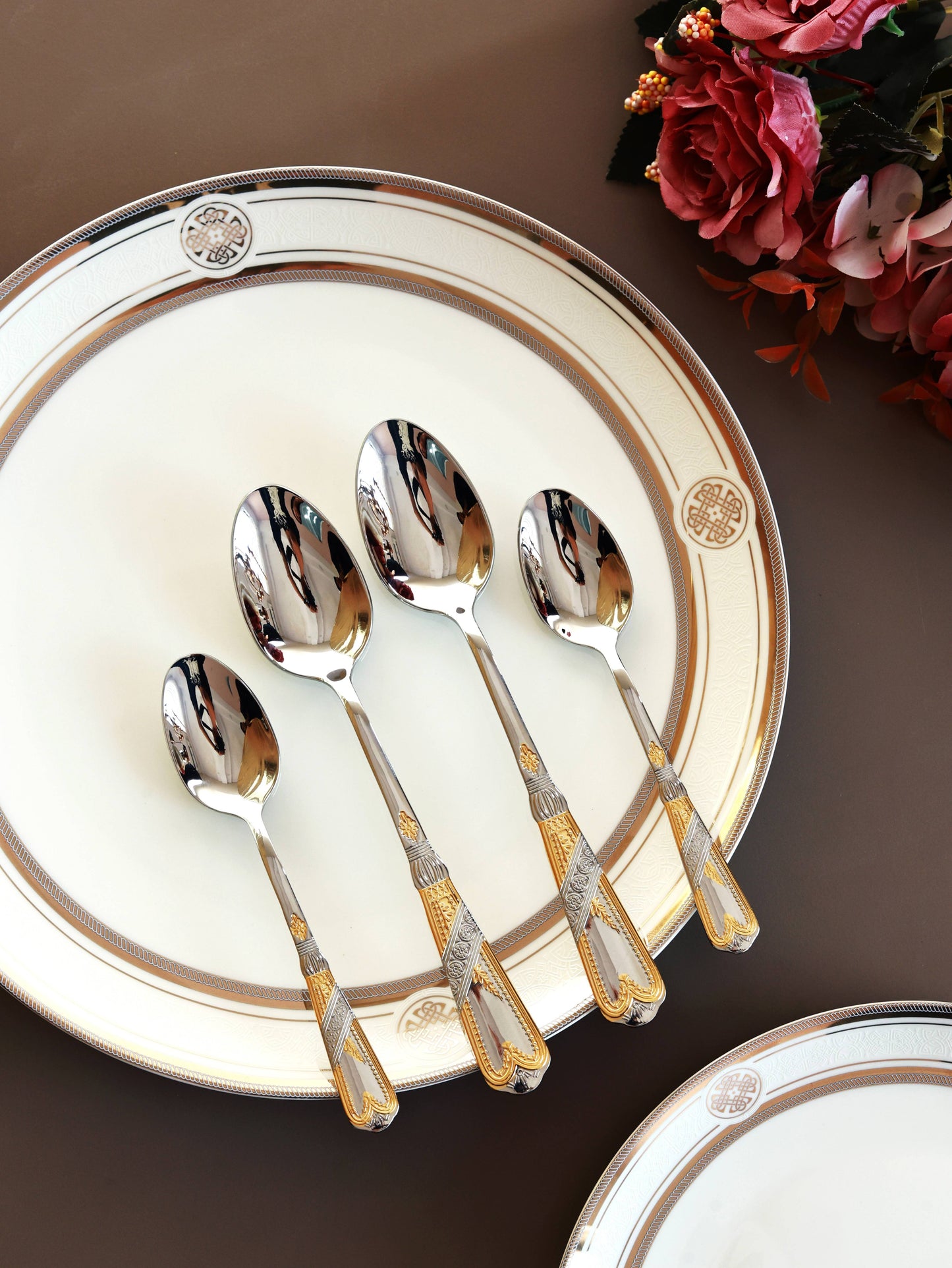 Silver Jewel 65 Pcs Cutlery Set (Palace Collection, 24K Gold Plated)