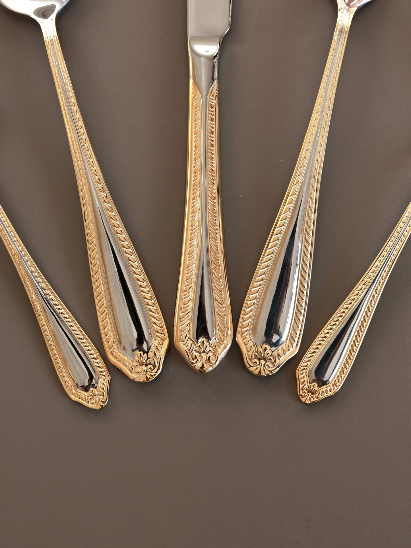 Venetian Gold 65 Pcs Cutlery Set (Palace Collection, 24K Gold Plated)