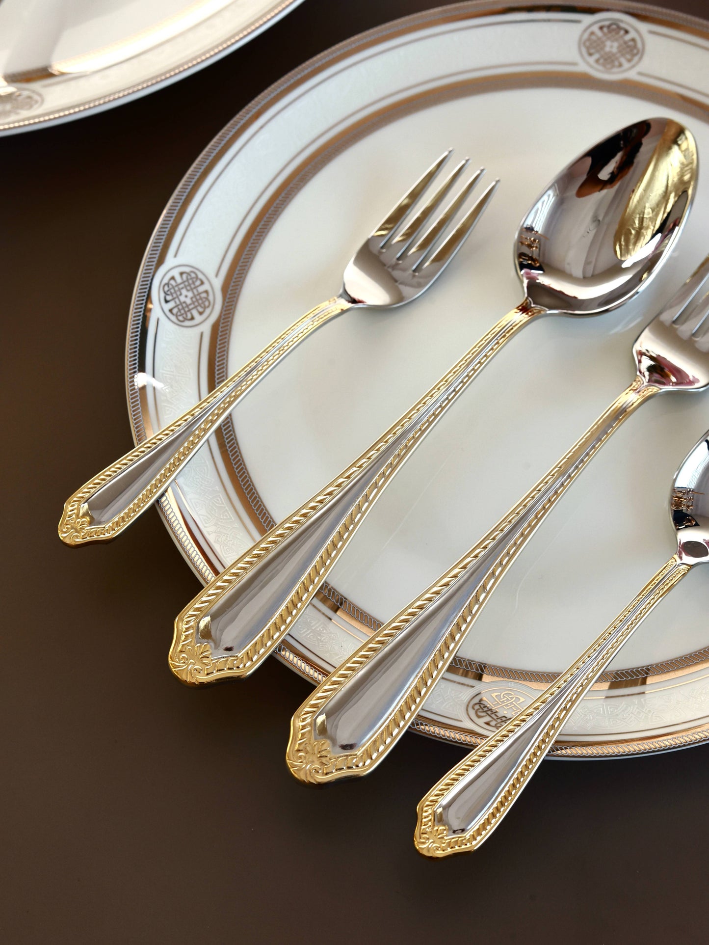 Venetian Gold 65 Pcs Cutlery Set (Palace Collection, 24K Gold Plated)