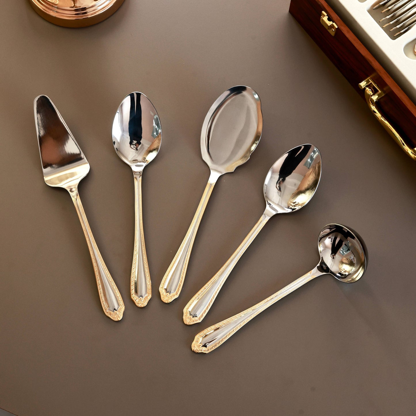 Venetian Gold 65 Pcs Cutlery Set (Palace Collection, 24K Gold Plated)