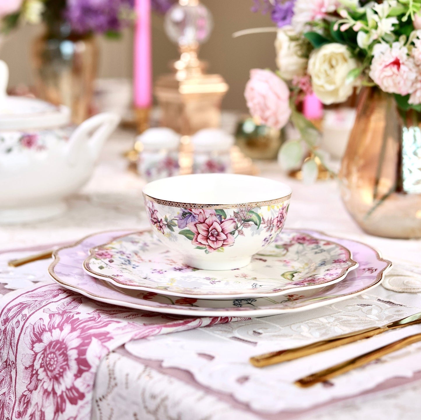 Lilac Garden 42 Pcs Dinner Set