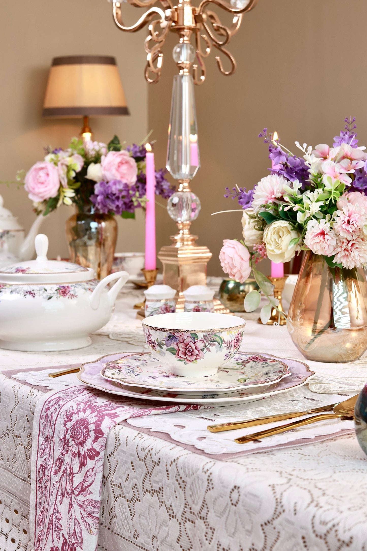 Lilac Garden 36 Pcs Dinner Set