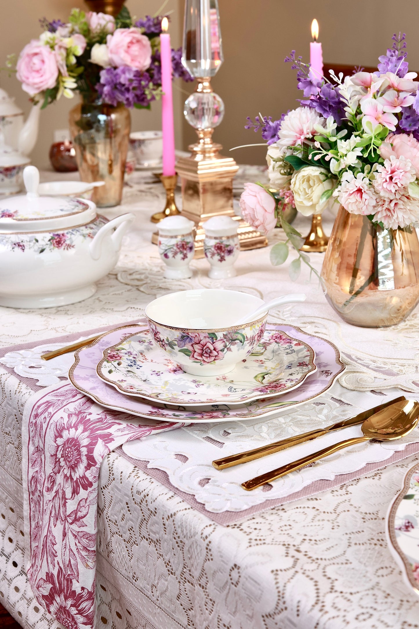 Lilac Garden 36 Pcs Dinner Set