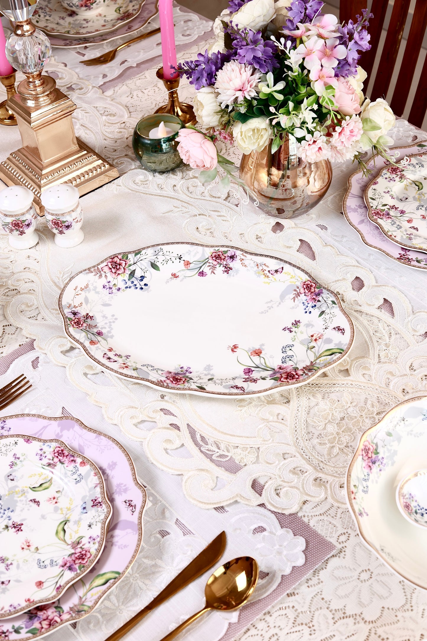 Lilac Garden 42 Pcs Dinner Set