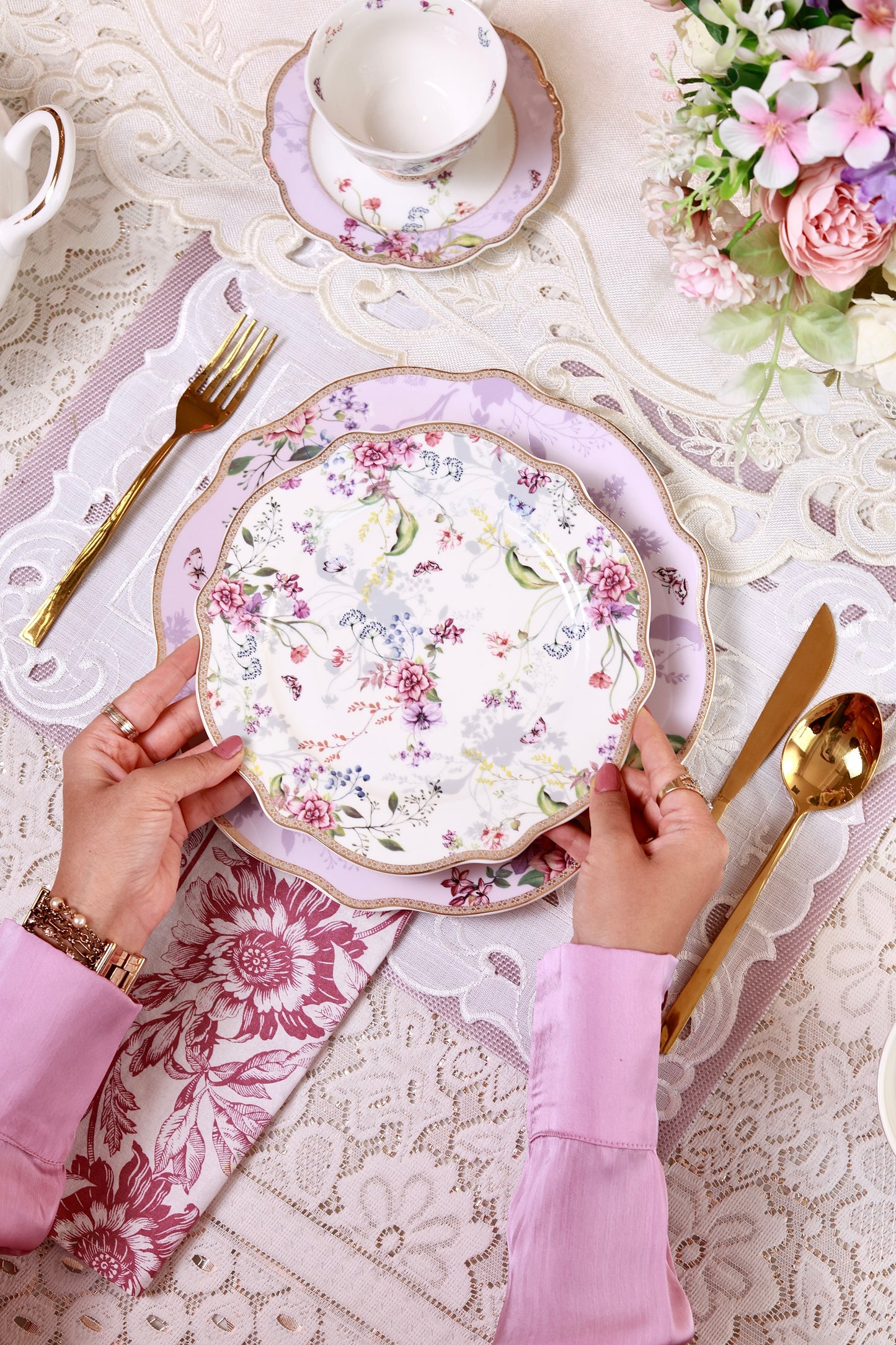 Lilac Garden 36 Pcs Dinner Set