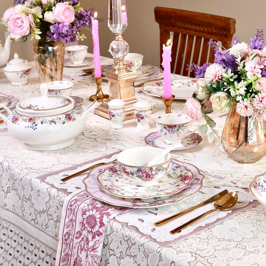 Lilac Garden 51 Pcs Dinner Set