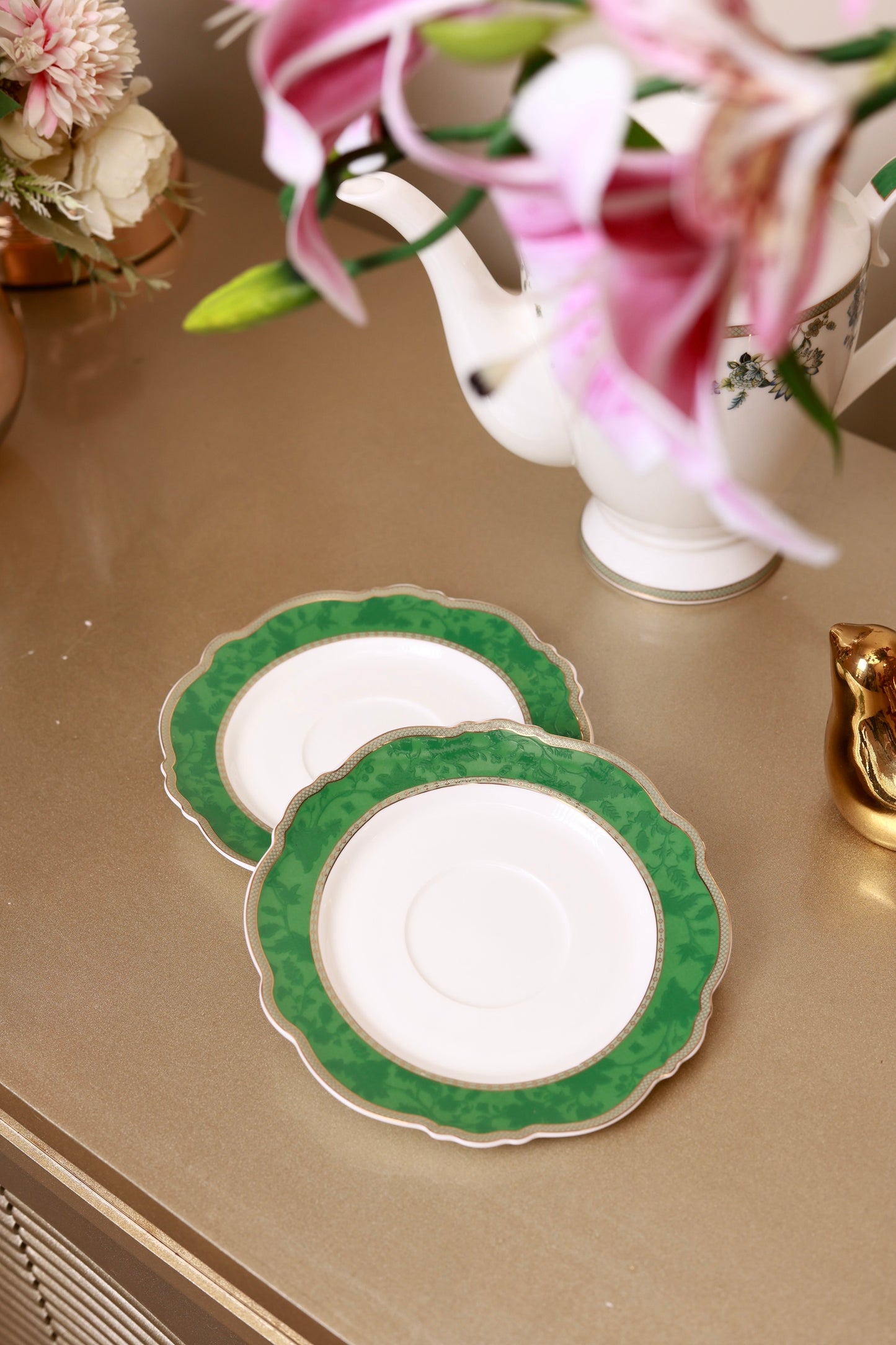 Tudor Green 15 Pcs Tea Set (Vintage Collection)