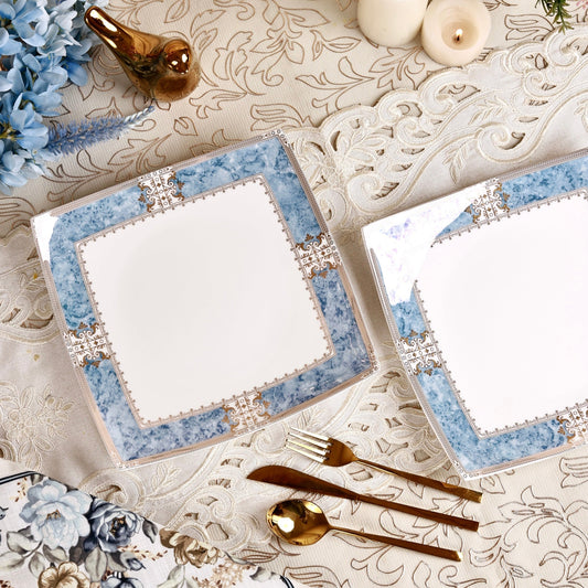 Majestique Blue Serving Platter (Set of 2)