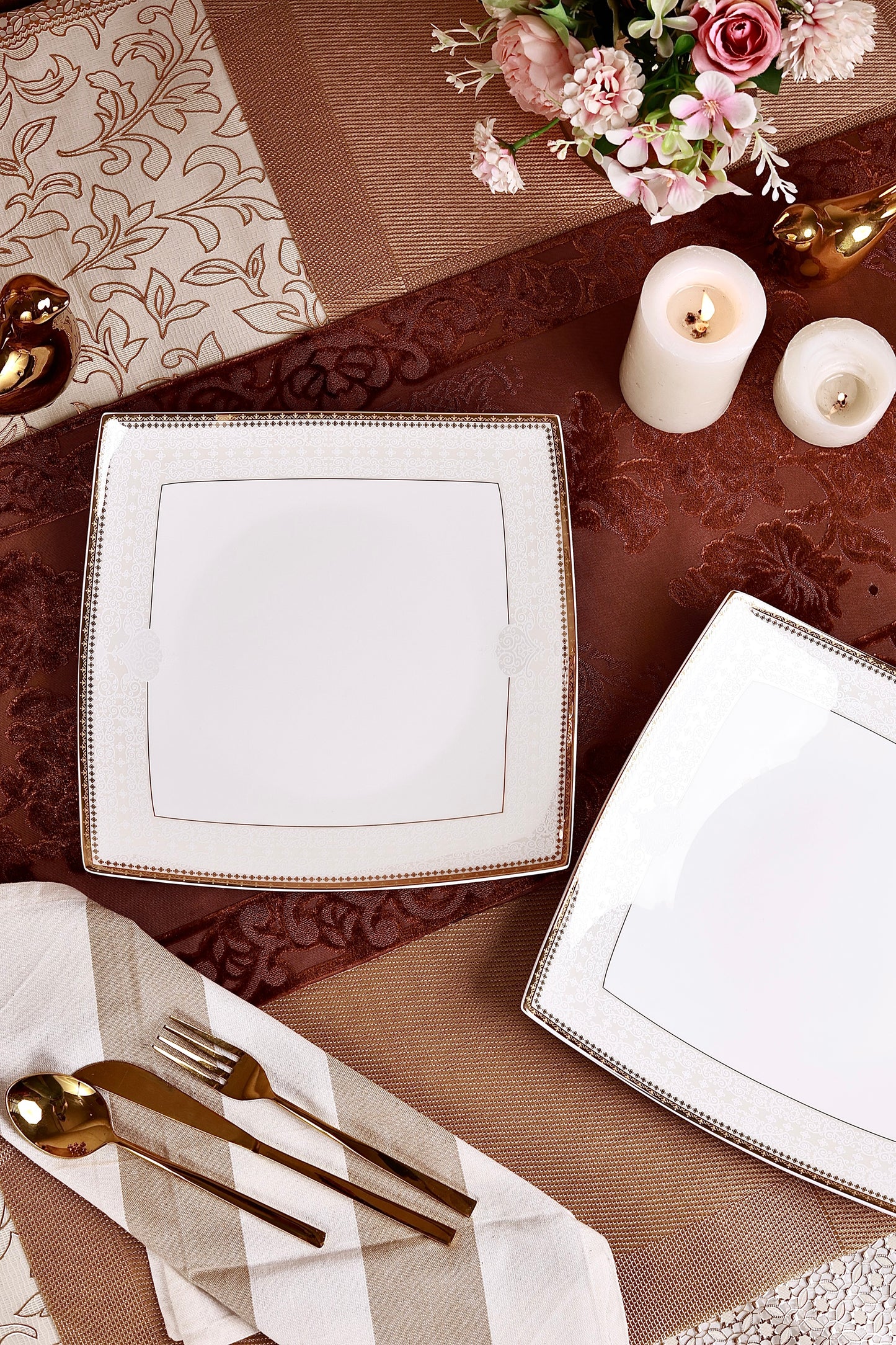 Persian Ivory Serving Platter (Set of 2)