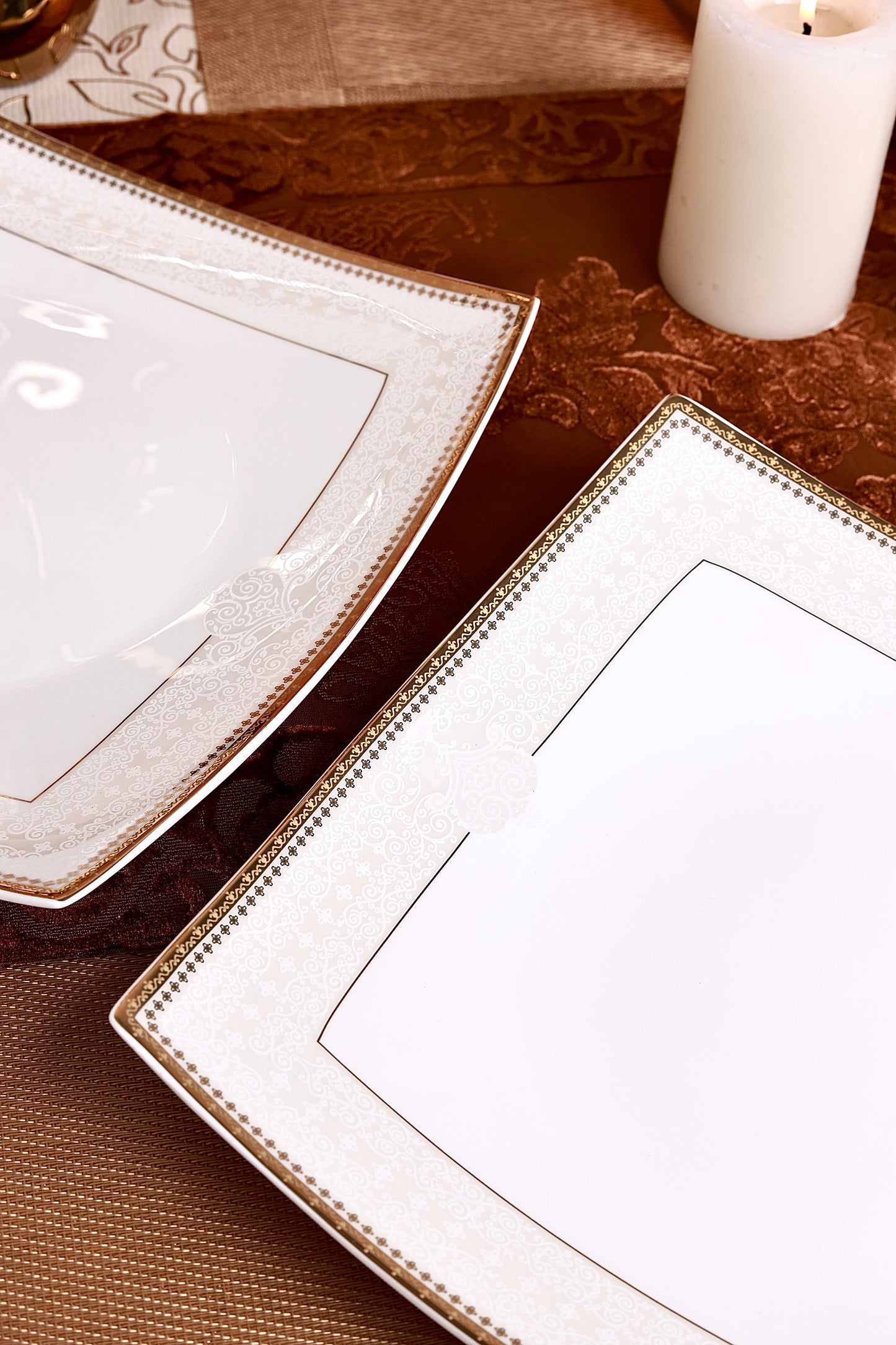 Persian Ivory Serving Platter (Set of 2)
