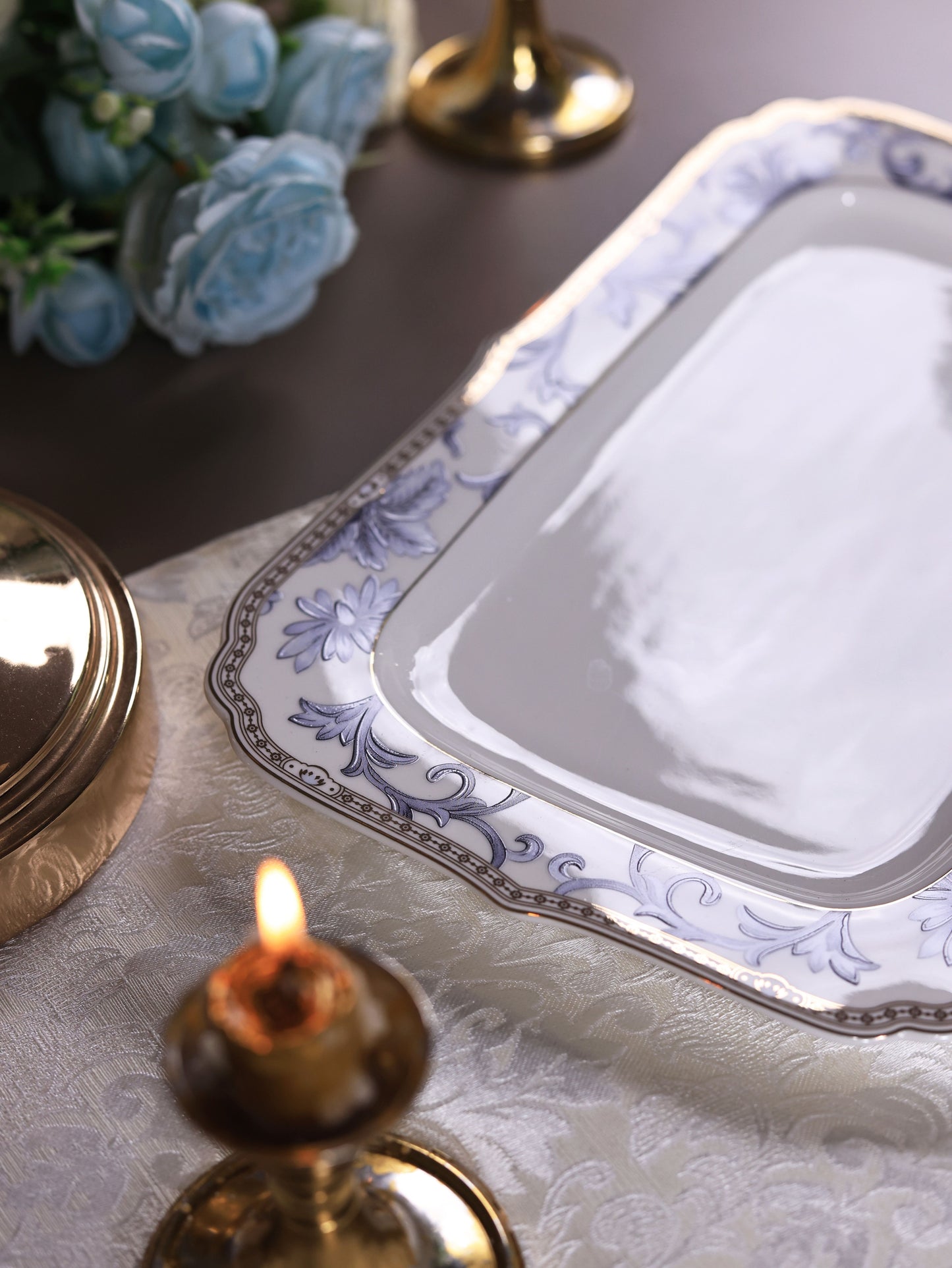 Royal Blue Snack Platter (Set of 2) - Vigneto