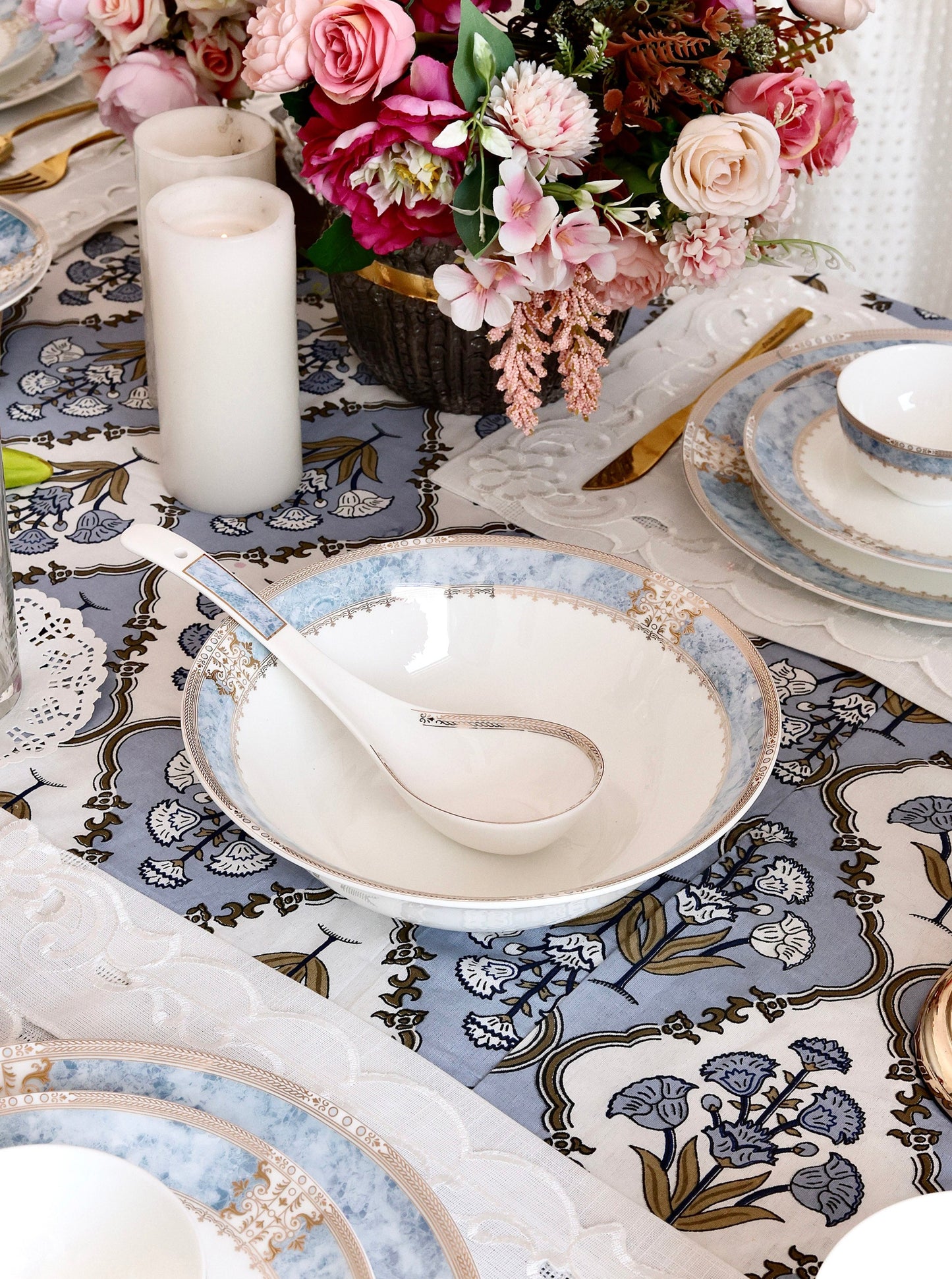 Majestique Blue 52 Pcs Dinner Set