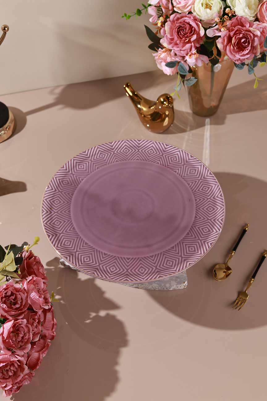 Mauve Cake Stand (Metal Collection, 24K Gold)
