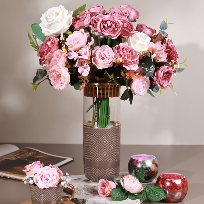 Chestnut Flower Vase (Metal Collection, 24K Gold)